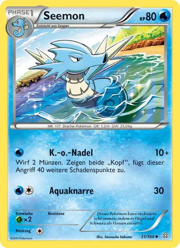 Seemon — Protoshock 31 German Pokémon card