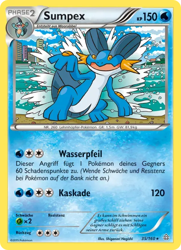 Sumpex — Protoshock 35 German Pokémon card