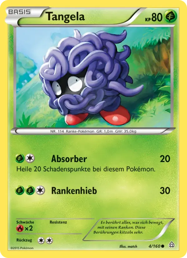 Tangela — Protoshock 4 German Pokémon card