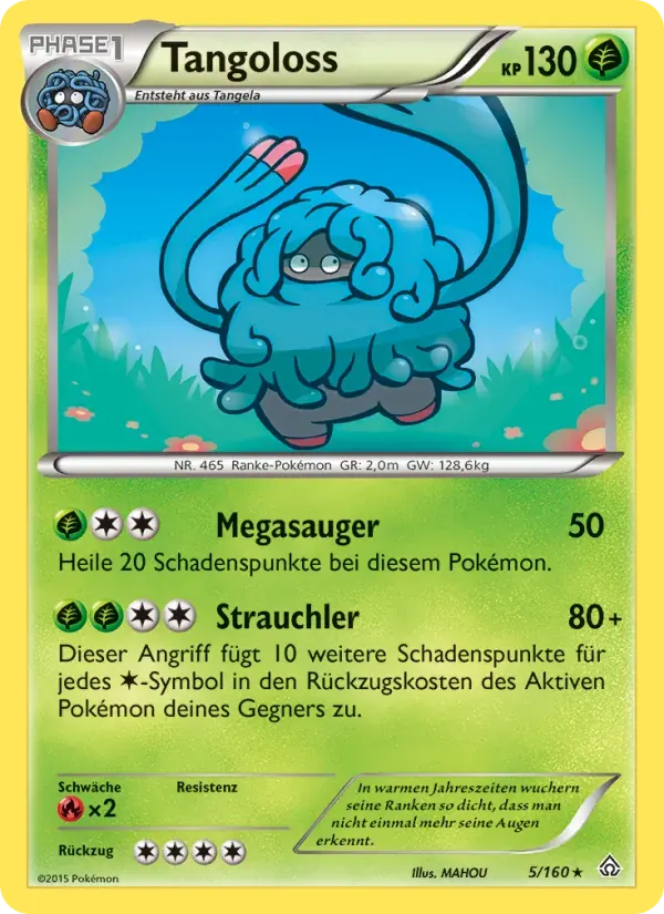 Tangoloss — Protoshock 5 German Pokémon card