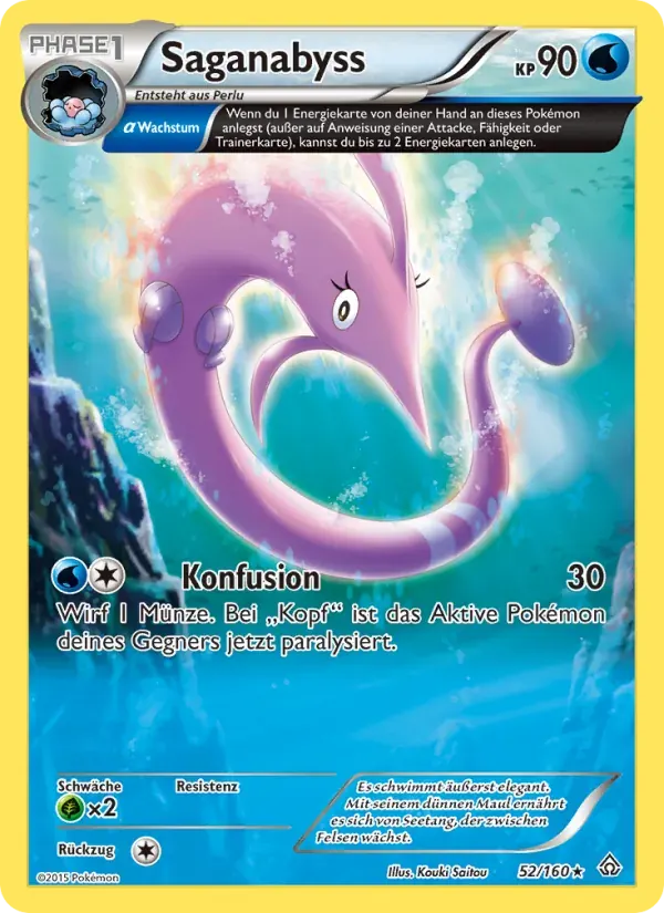 Saganabyss — Protoshock 52 German Pokémon card