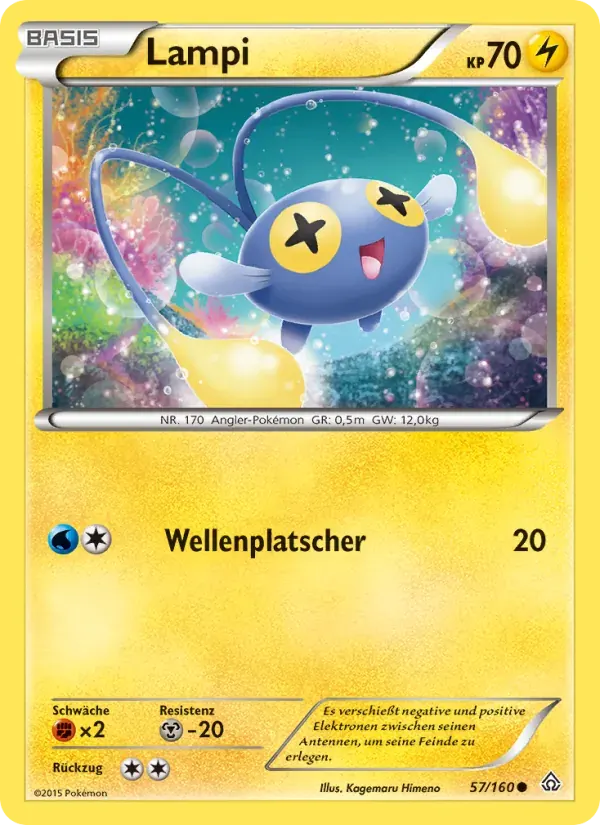 Lampi — Protoshock 57 German Pokémon card
