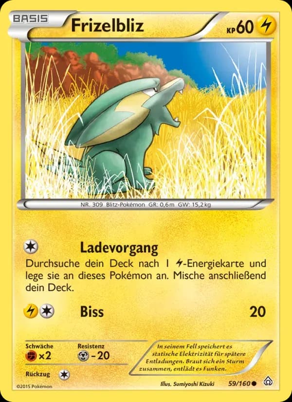 Frizelbliz — Protoshock 59 German Pokémon card