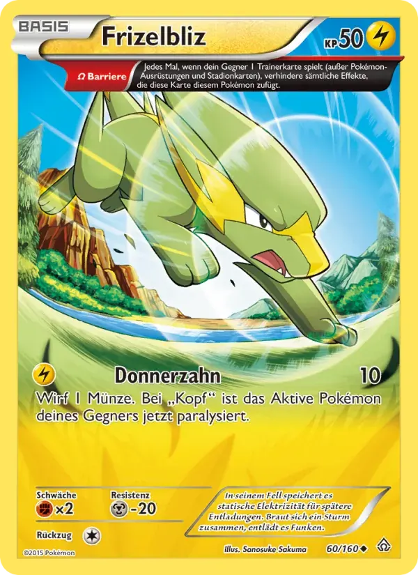 Frizelbliz — Protoshock 60 German Pokémon card