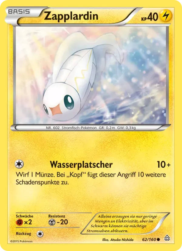 Zapplardin — Protoshock 62 German Pokémon card
