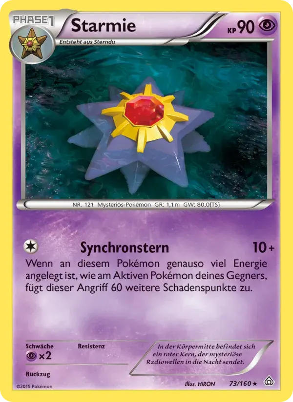 Starmie — Protoshock 73 German Pokémon card