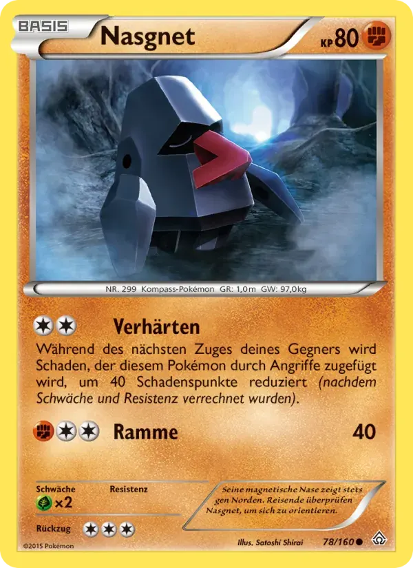Nasgnet — Protoshock 78 German Pokémon card