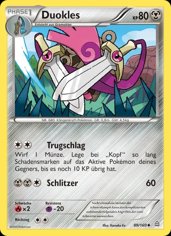 Duokles — Protoshock 99 German Pokémon card