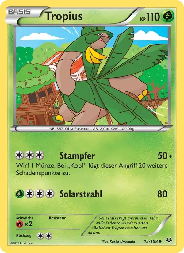 Tropius — Drachenleuchten 12 German Pokémon card