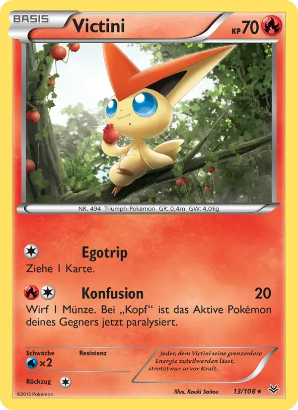 Victini — Drachenleuchten 13 German Pokémon card