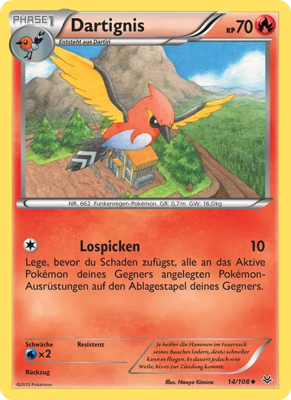 Dartignis — Drachenleuchten 14 German Pokémon card