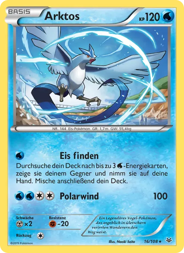 Arktos — Drachenleuchten 16 German Pokémon card