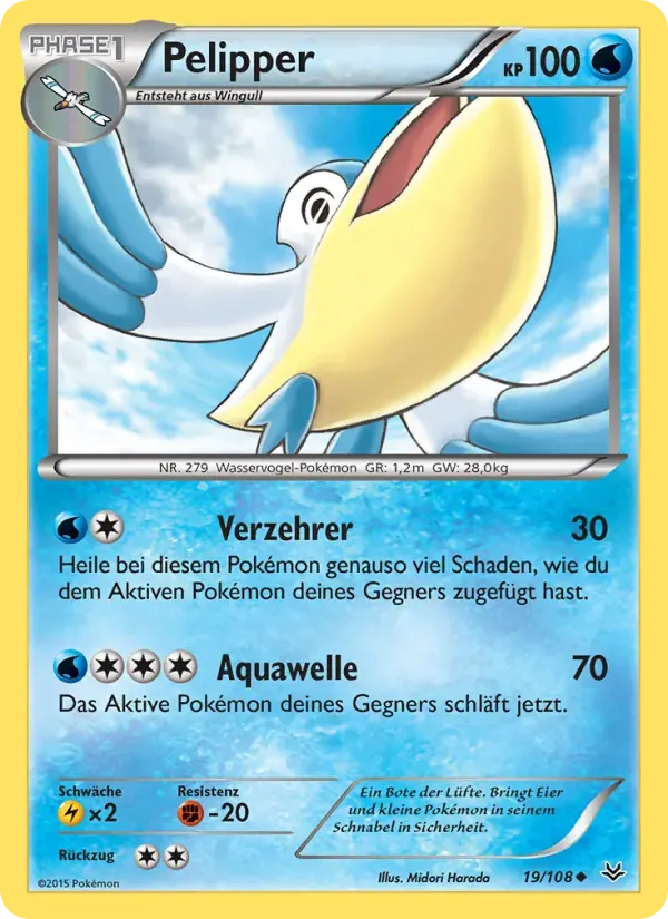 Pelipper — Drachenleuchten 19 German Pokémon card