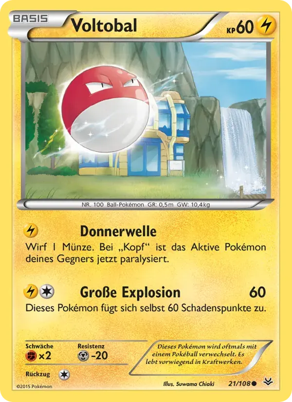 Voltobal — Drachenleuchten 21 German Pokémon card