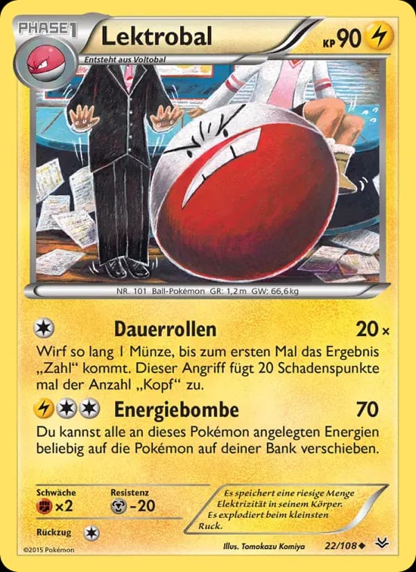 Lektrobal — Drachenleuchten 22 German Pokémon card