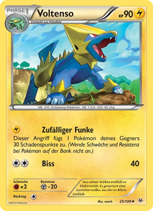 Voltenso — Drachenleuchten 25 German Pokémon card
