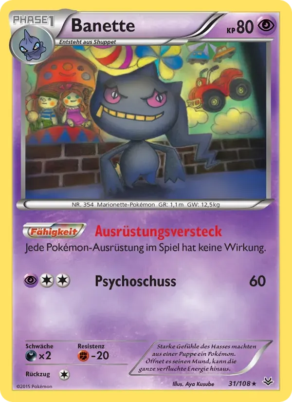 Banette — Drachenleuchten 31 German Pokémon card
