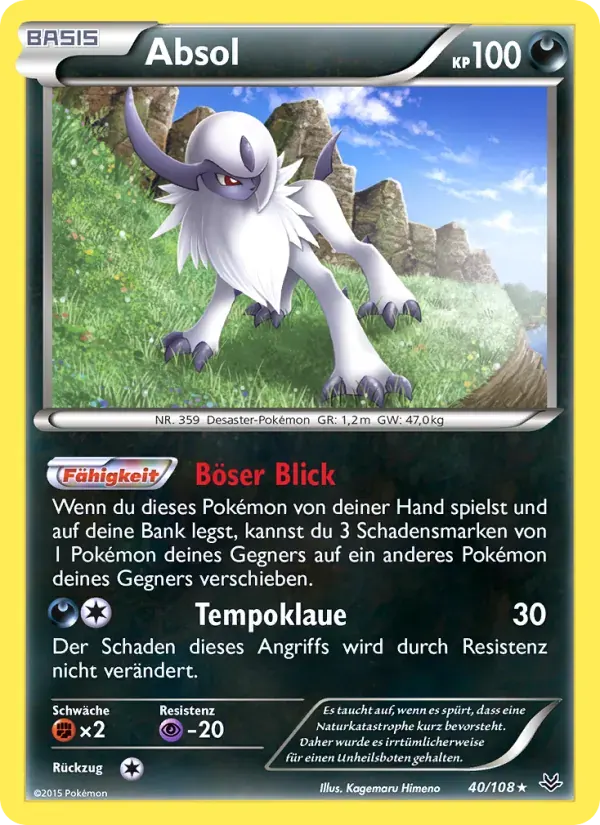 Absol — Drachenleuchten 40 German Pokémon card