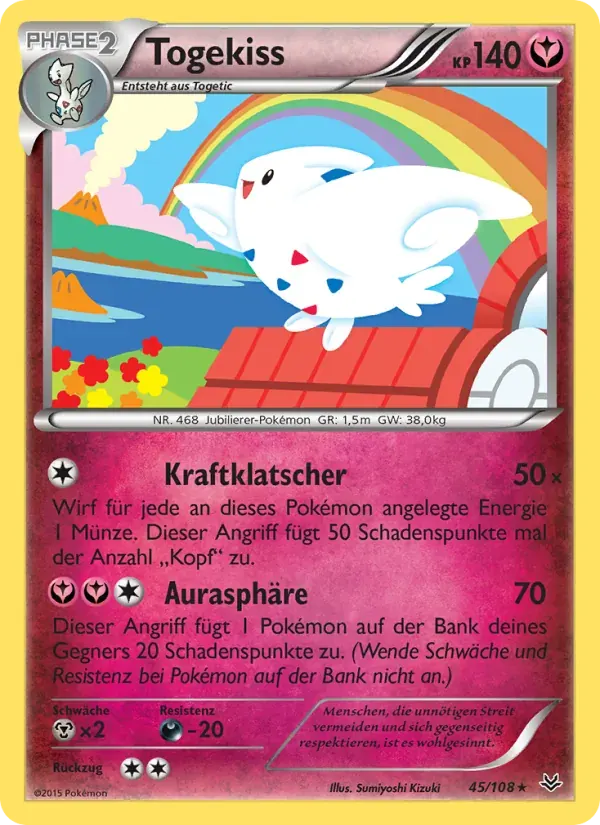 Togekiss — Drachenleuchten 45 German Pokémon card