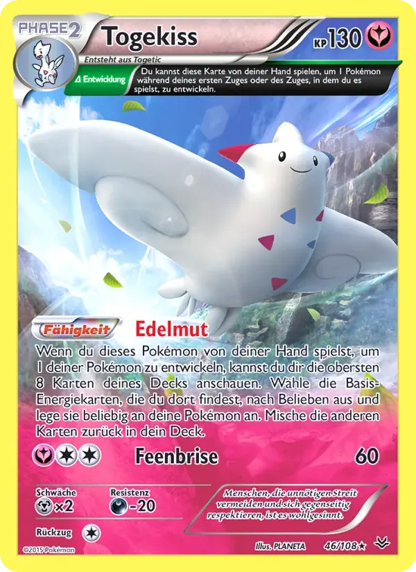 Togekiss — Drachenleuchten 46 German Pokémon card