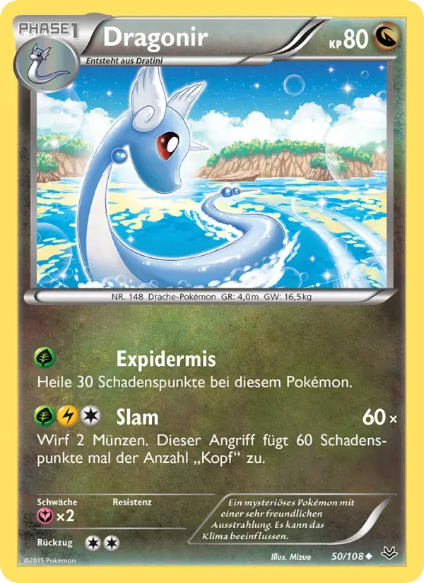 Dragonir — Drachenleuchten 50 German Pokémon card