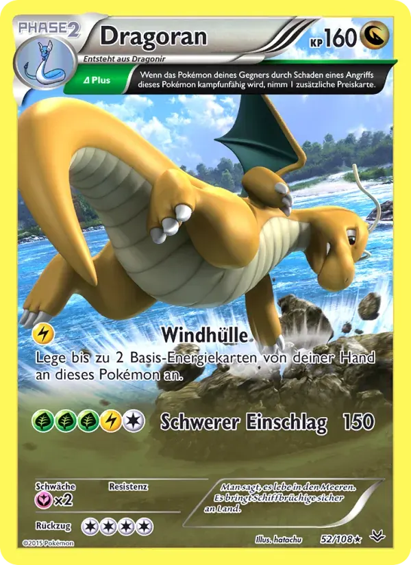 Dragoran — Drachenleuchten 52 German Pokémon card