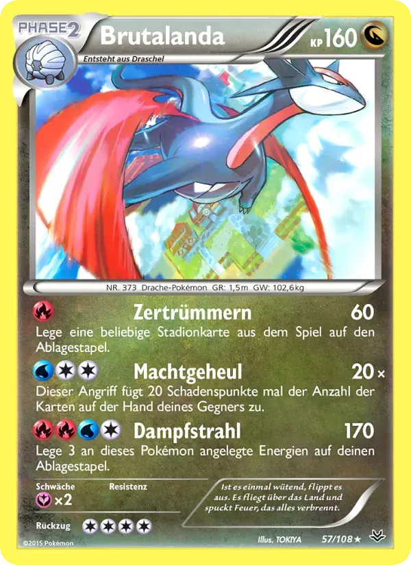 Brutalanda — Drachenleuchten 57 German Pokémon card