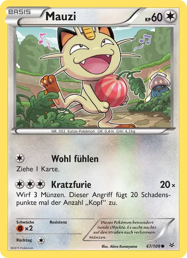 Mauzi — Drachenleuchten 67 German Pokémon card