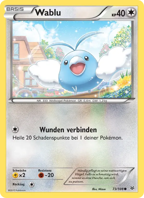 Wablu — Drachenleuchten 73 German Pokémon card