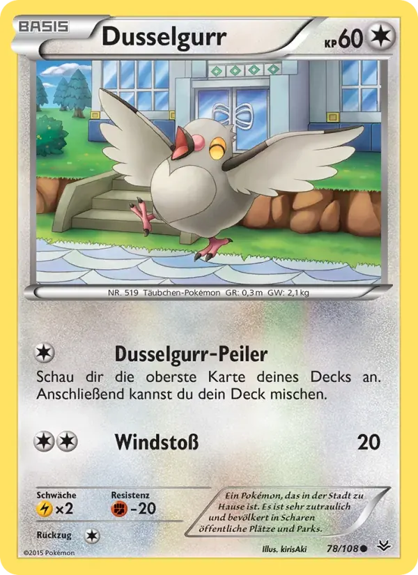 Dusselgurr — Drachenleuchten 78 German Pokémon card