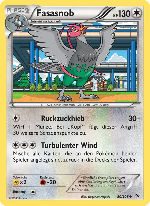 Fasasnob — Drachenleuchten 80 German Pokémon card