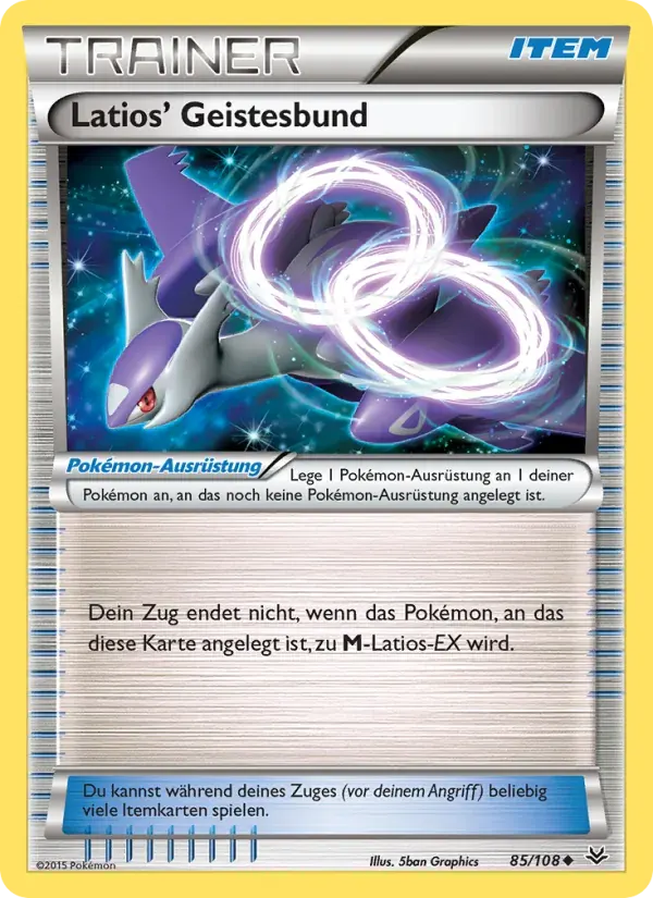Latios' Geistesbund — Drachenleuchten 85 German Pokémon card