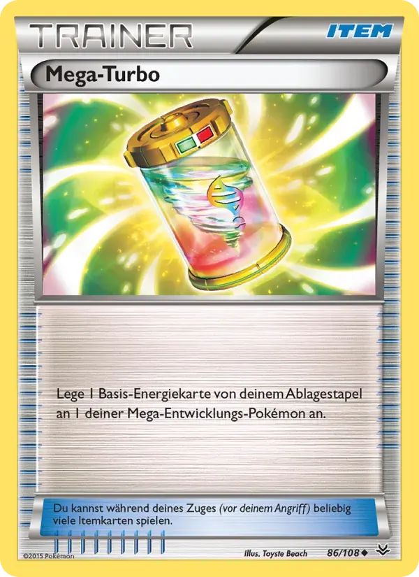 MegaTurbo — Drachenleuchten 86 German Pokémon card