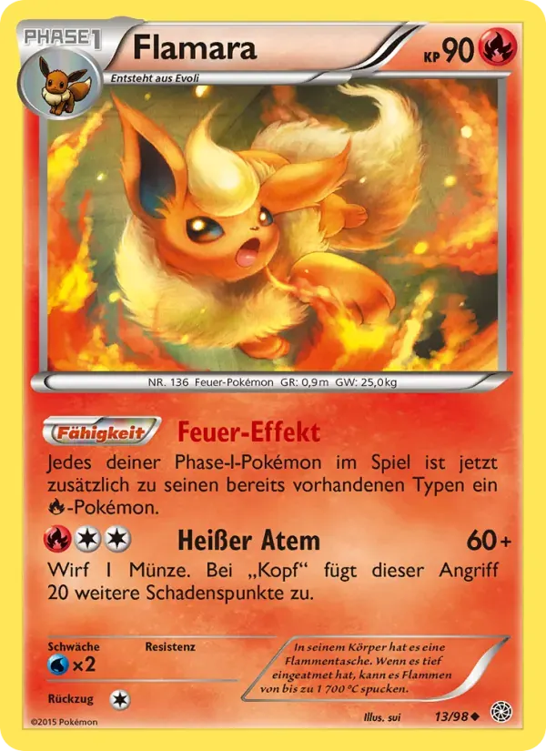 Flamara — Ewiger Anfang 13 German Pokémon card