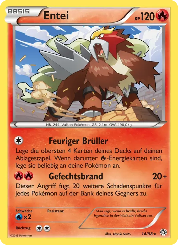 Entei — Ewiger Anfang 14 German Pokémon card