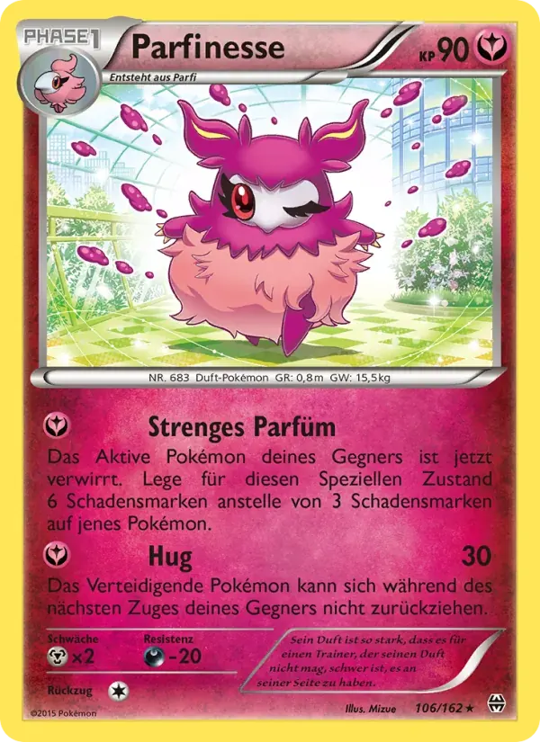 Parfinesse — TURBOstart 106 German Pokémon card