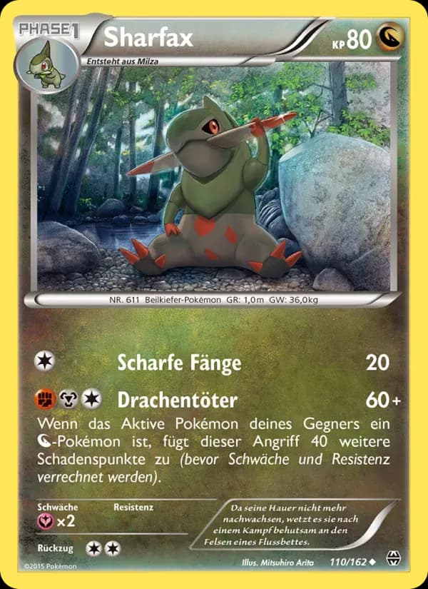 Sharfax — TURBOstart 110 German Pokémon card
