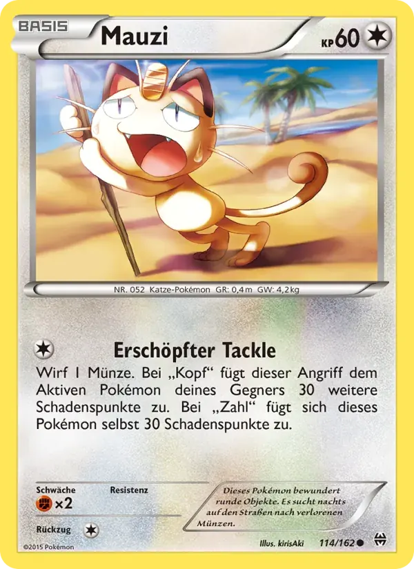Mauzi — TURBOstart 114 German Pokémon card