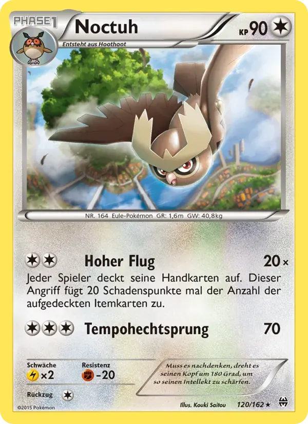 Noctuh — TURBOstart 120 German Pokémon card
