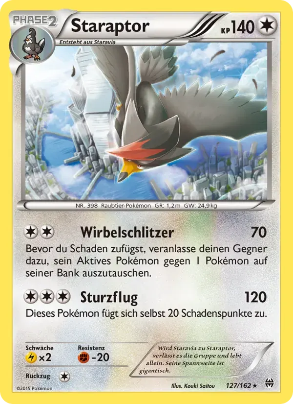 Staraptor — TURBOstart 127 German Pokémon card