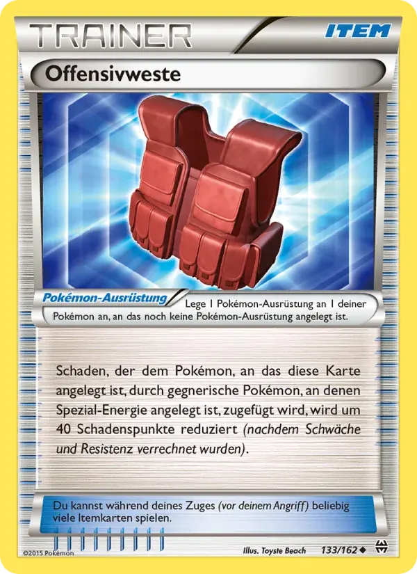 Offensivweste — TURBOstart 133 German Pokémon card