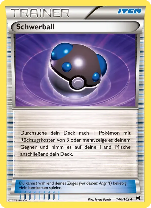 Schwerball — TURBOstart 140 German Pokémon card