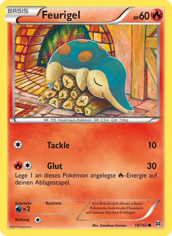 Feurigel — TURBOstart 18 German Pokémon card