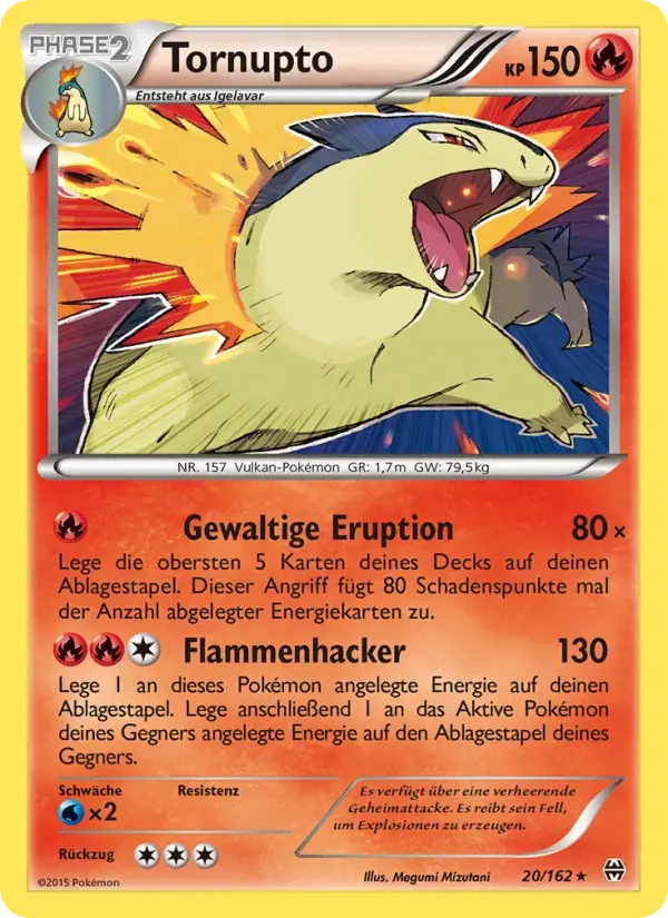 Tornupto — TURBOstart 20 German Pokémon card