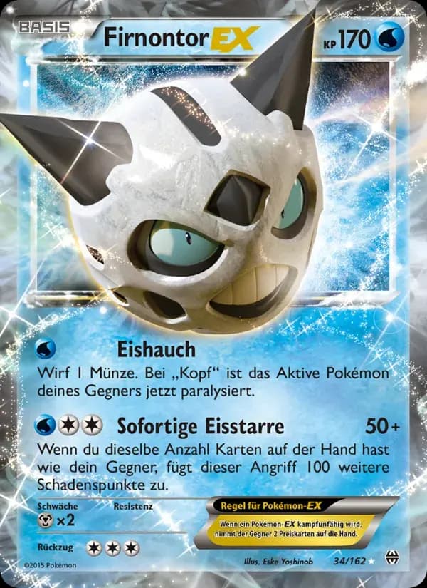 Firnontor EX — TURBOstart 34 German Pokémon card