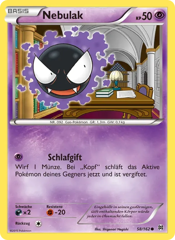 Nebulak — TURBOstart 58 German Pokémon card