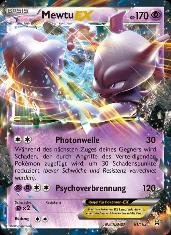 Mewtu EX — TURBOstart 61 German Pokémon card