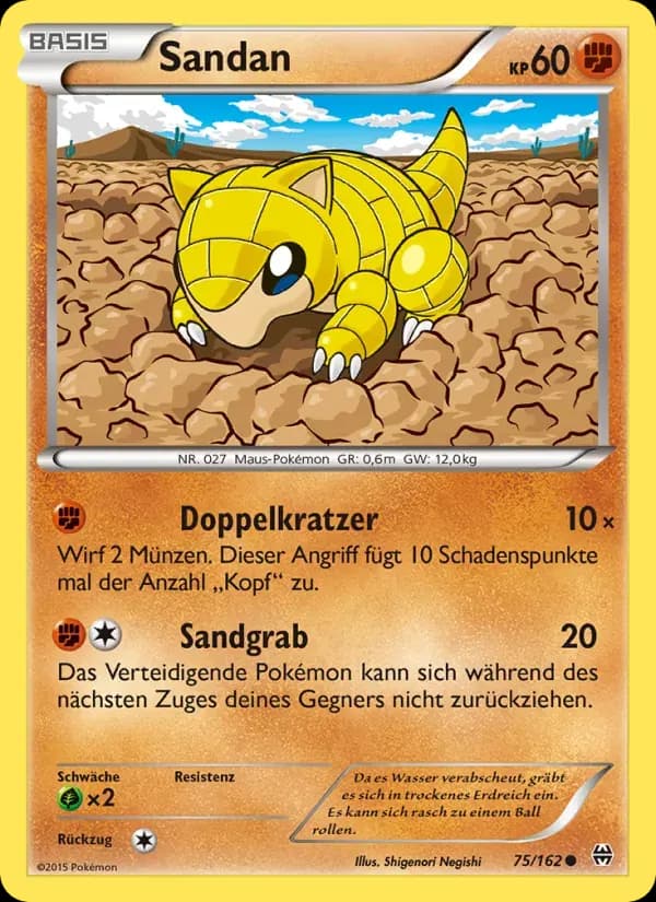 Sandan — TURBOstart 75 German Pokémon card