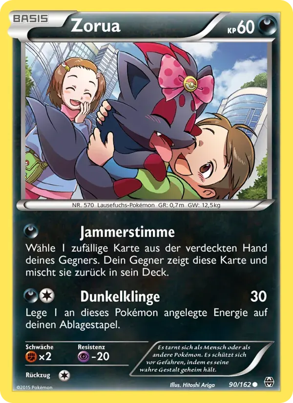 Zorua — TURBOstart 90 German Pokémon card