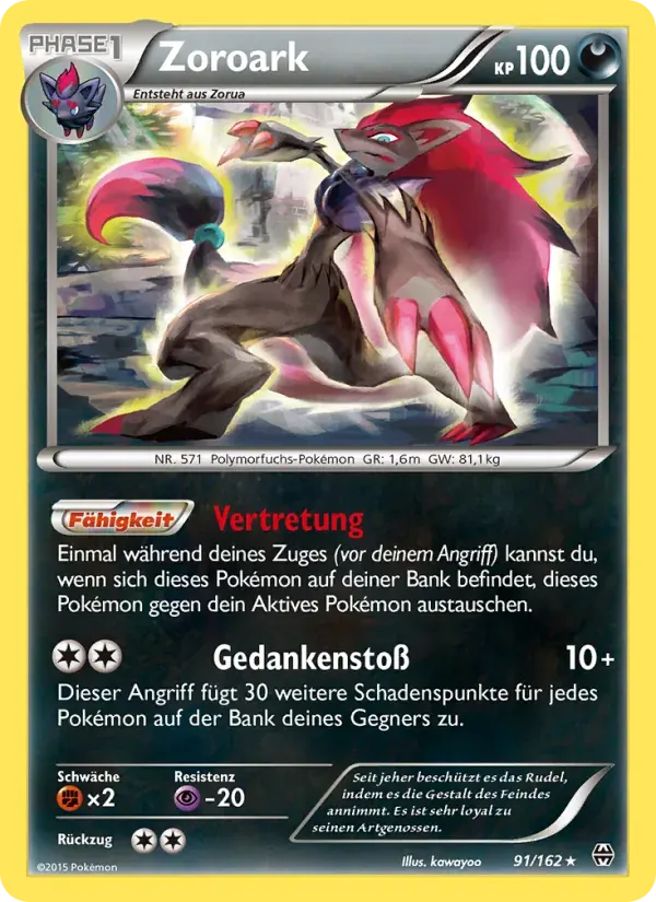 Zoroark — TURBOstart 91 German Pokémon card
